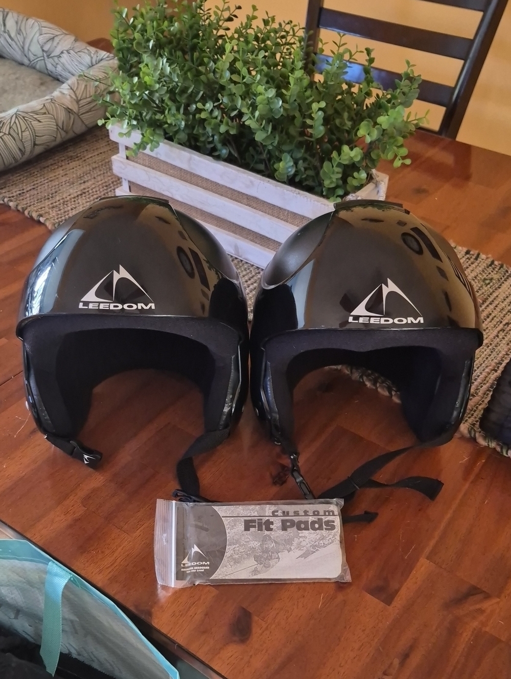 2-Leedom Adult Black Ski/Snow Helmets - Black